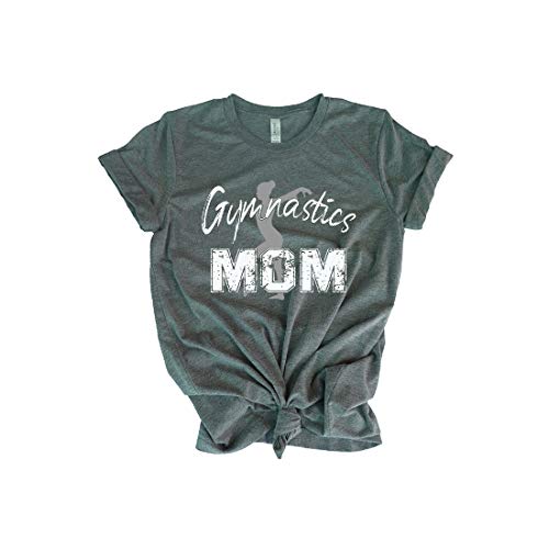 Running On The WAll Gymnastics MOM - Gift t-Shirt for Gymnastics Moms - Gymnastics tee Apparel (Small, Gray)