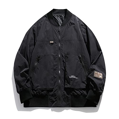 Bomber surdimensionné homme noir XXXL veste streetwear vintage