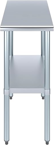Vista 234 de AmGood Mesa de trabajo de acero inoxidable de 18 pulgadas x 36 pulgadas Mesa de preparación de alimentos de cocina de metal NSF