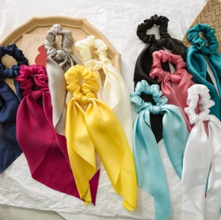 FAVELA Hair Accessories New Satin Scarf Elastic Hair Bands For Women Girls Solid Color Scrunchies Headband Hair Ties Ponytail Holder Hair Accessories (RANDOM COLOR WILL SEND) (Pack of 3) (B09NNS5MD1) Amazon Price History, Amazon Price Tracker