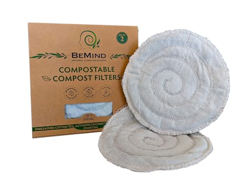 BeMind Compostable Compost Filters(2) Plastic Free! Fits Bins 5-7+