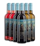 Vino Tinto(x2ud)+Vino Rosado(x2ud)+Vino Blanco (x2ud)-Leyenda del Páramo- El Rescatado - Vino Premiado-6 botellas De 0,75L-Envió en caja protectora de alta resistencia para un transporte 100% seguro