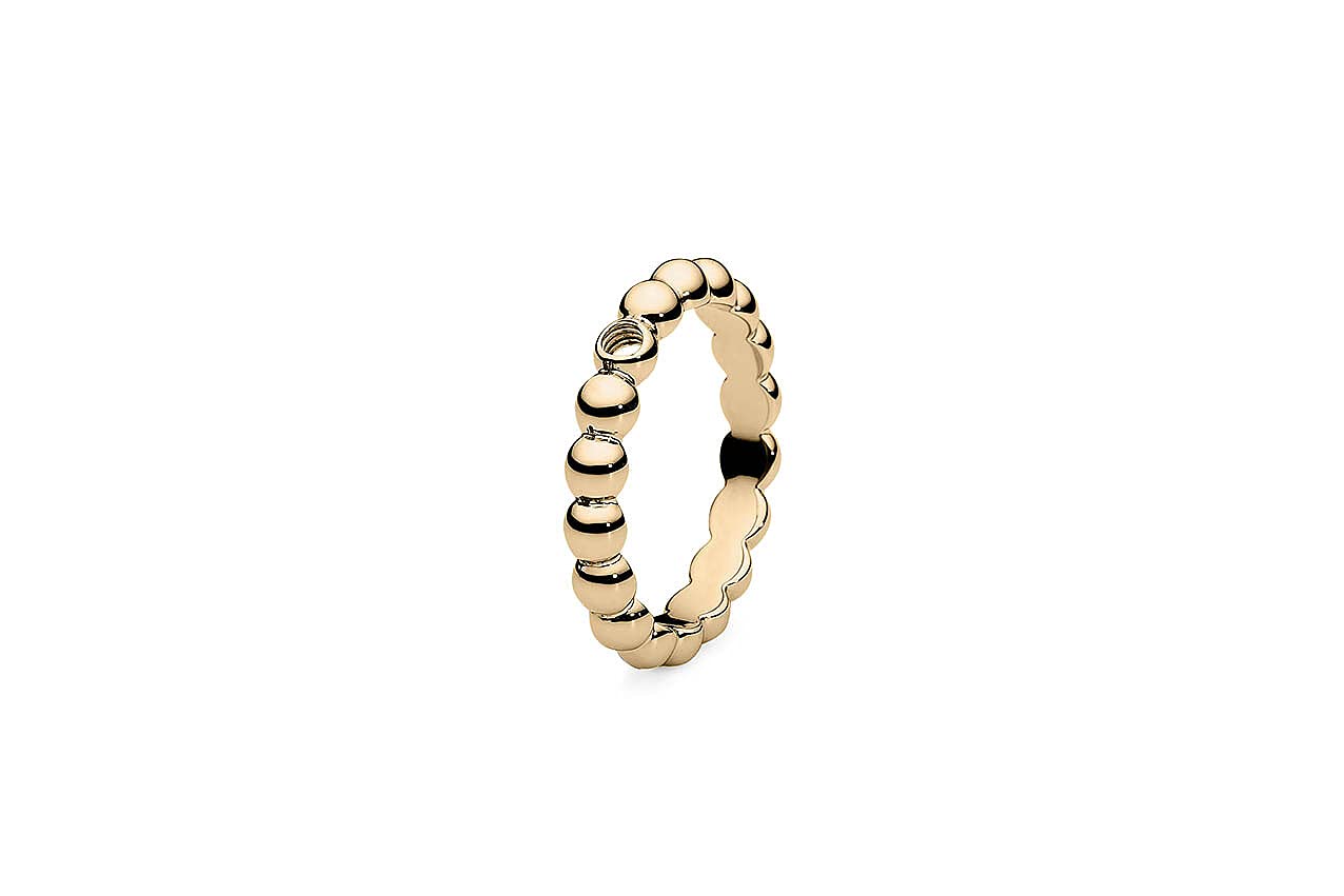 Bague dorée Qudo anneau interchangeable Veroli pour embouts vissables tendances
