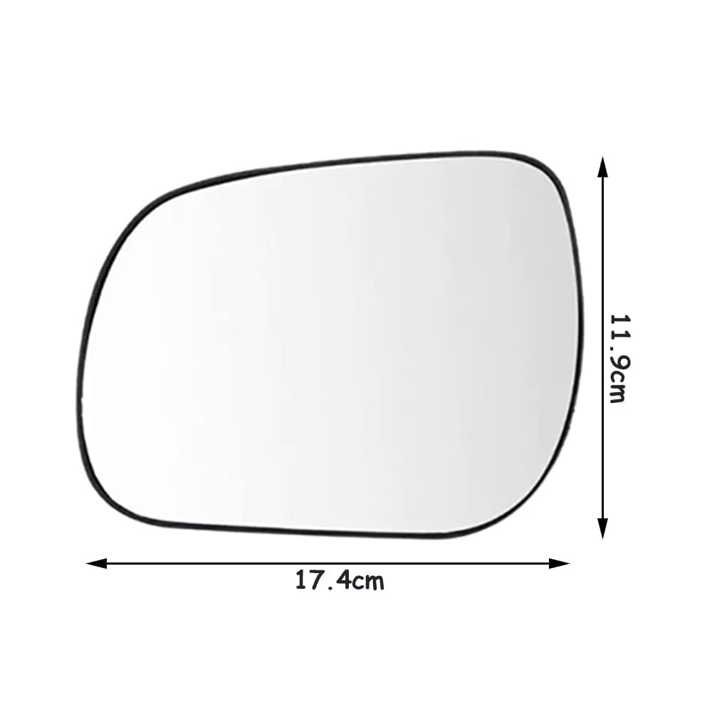 Passenger Side Mirror Replacement Glass for Toyota RAV4 2006-2012,Automotive Exterior Heated Right Side View Mirror Glass for 2006 2007 2008 2009 2010 2011 2012 Toyota RAV4