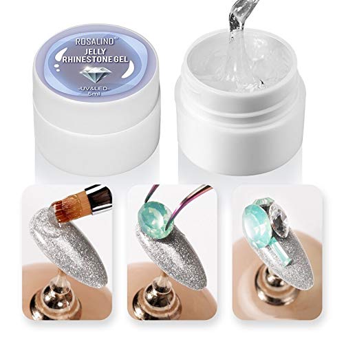 ROSALIND 5ML Jelly Rhinestone Gel Without Wipe Rhinestone Nail Gel Strong Adhesive Glue For Rhinestones Decorations Cure in UV LED Lamp (RL-JRG-A691)-image-42