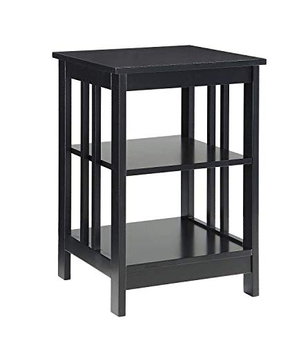 Convenience Concepts Mission End Table, Black #TOP5