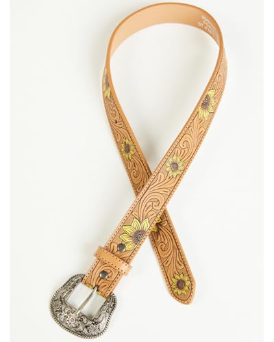 Shyanne Girls' Ellie Sunflower Tooled Belt - SGASU25BT3-BN 202