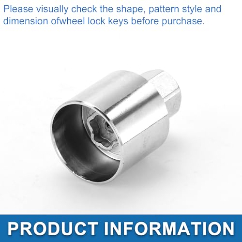 Image of Car Wheel Lock Lugnut Type B Anti-theft Screw Nut Removal Key Socket for Land Rover Range Rover Evoque Freelander