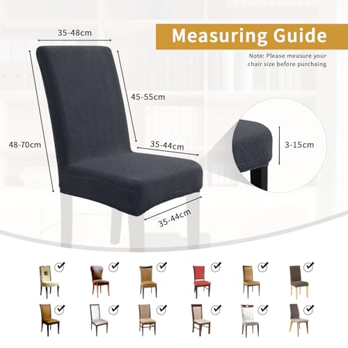 YSTELLAA Stretch Stuhlhussen 4er Set, Hohen Zurück Hussen Für Stühle Elastizitä, Stuhlbezug Abnehmbare Waschbar… – Ansicht 5