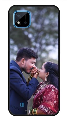 Image of NDCOM for Customised Realme C20 / C11 2021 Back Cover | Slim Fit Back Cover Realme C20 | Realme C11 Case DIY Personalised Photo Design | Customized Gift Custom Text Name Printed Glass Case