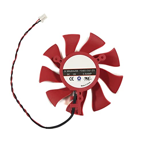 Rakstore FD8015U12S 75mm �O���t�B�b�N�J�[�h ��p�t�@�� �K�p XFX �Ƃ̌݊��� HD6790 HD6870 HD6770 �É��N�[���[�t�@��