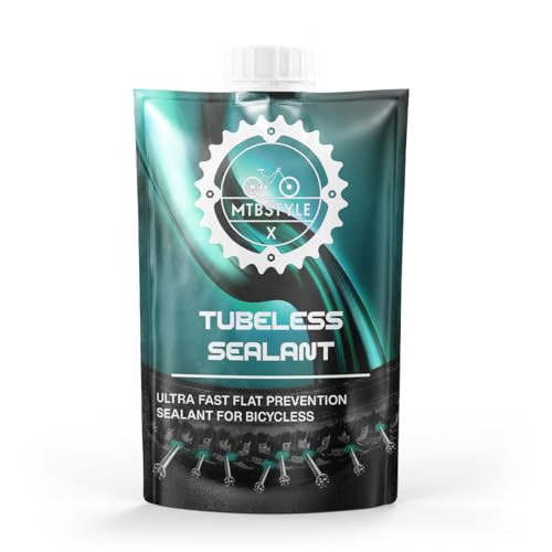 XMTBSTYLE Líquido antipinchazos Bicicleta 800ml | Liquido tubeless MTB | repara pinchazos para Bici 29 27,5 26’’ E-Bike | Sellador de Neumáticos para Reparación Rueda | Sellante Ruedas hasta 6mm |