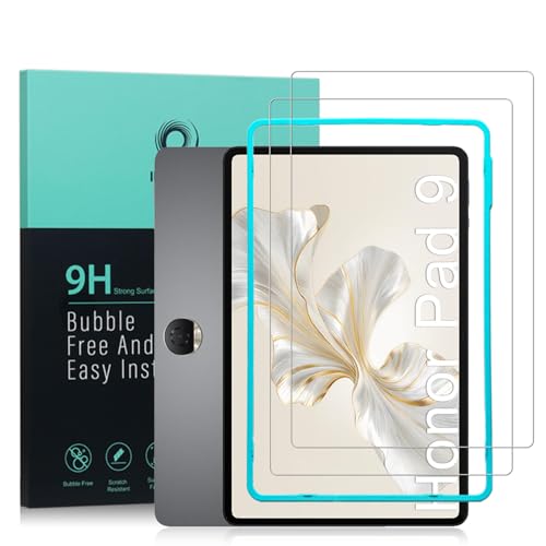Ibywind for Honor Pad 9 Screen Protector,2 Pack,9H Hardness Tempered Glass with Alignment Frame,Full Coverage,Bubble Free,Fingerprint Unlock,Scratch Resistant