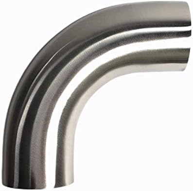 2.5 Inch Stainless Steel 90-Degree Exhaust Elbow – Mandrel Bend For Improved Airflow, Universal Fit, Durable Car Exhaust Pipe Accessory
