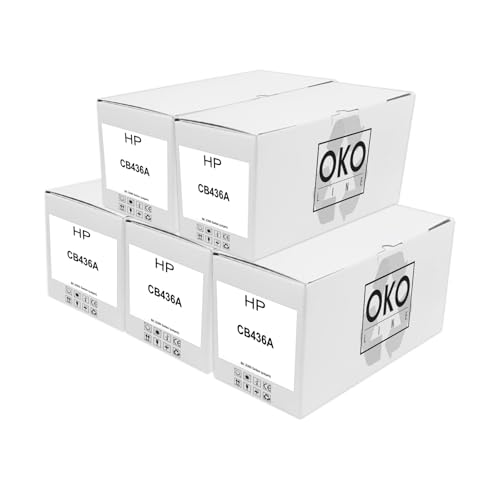 OKOLine 5X CB436A, 36A Negro Tóner Compatible con HP LaserJet P1500, P1505, M1522, M1120