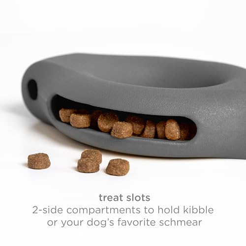 Ubbi Interactive Treat Dispensing Dog Toy, for Medium to Large Dog Breeds Durable Natural Rubber, Charcoal - Image 3