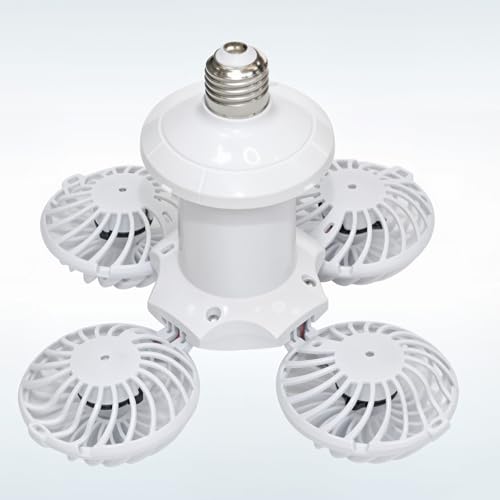 Ventilador de techo E27 con luz LED regulable y diseño colgante plegable para dormitorio 2