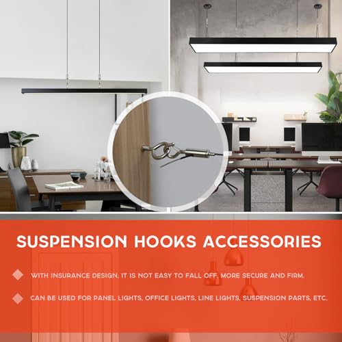 Healeved 6 Piezas Tensores para Cable de Gancho y Ojo de Cobre para Suspensión de Cable, Hardware de Tensión de Cable de Servicio Pesado con Diseño de Bloqueo de Bola Interior, Adecuado para Luces de Panel miniatura 7