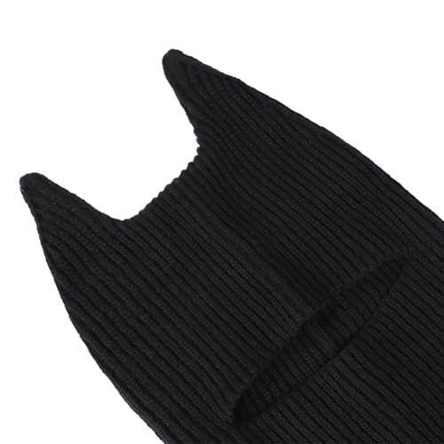 Máscara facial de balaclava con cuernos divertida para hombres y mujeres, gorro tejido de cubierta completa, protección contra el viento, gorra de esquí creativa miniatura 7