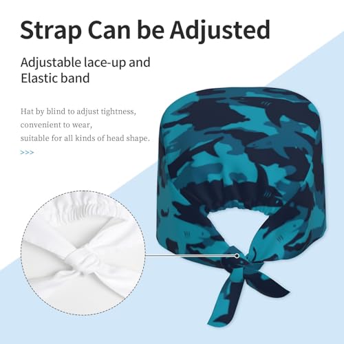 Image of Unisex Adjustable Surgical Sweatband - Elastic Bandage Cap - Scrub Caps for Nurse Working Cap