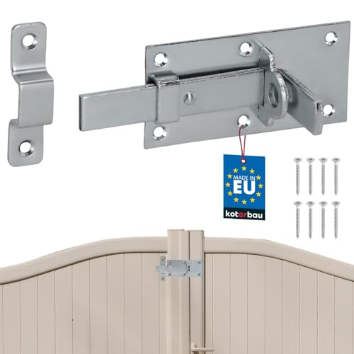KOTARBAU® Universeller Schlossriegel aus Stahl Riegelschloss 50 x 100 mm gerader Riegel für Türen und Toren Gartentorriegel Bolzenriegel Gartentorfalle Türriegel Schieberiegel abschließbar Wetterfest