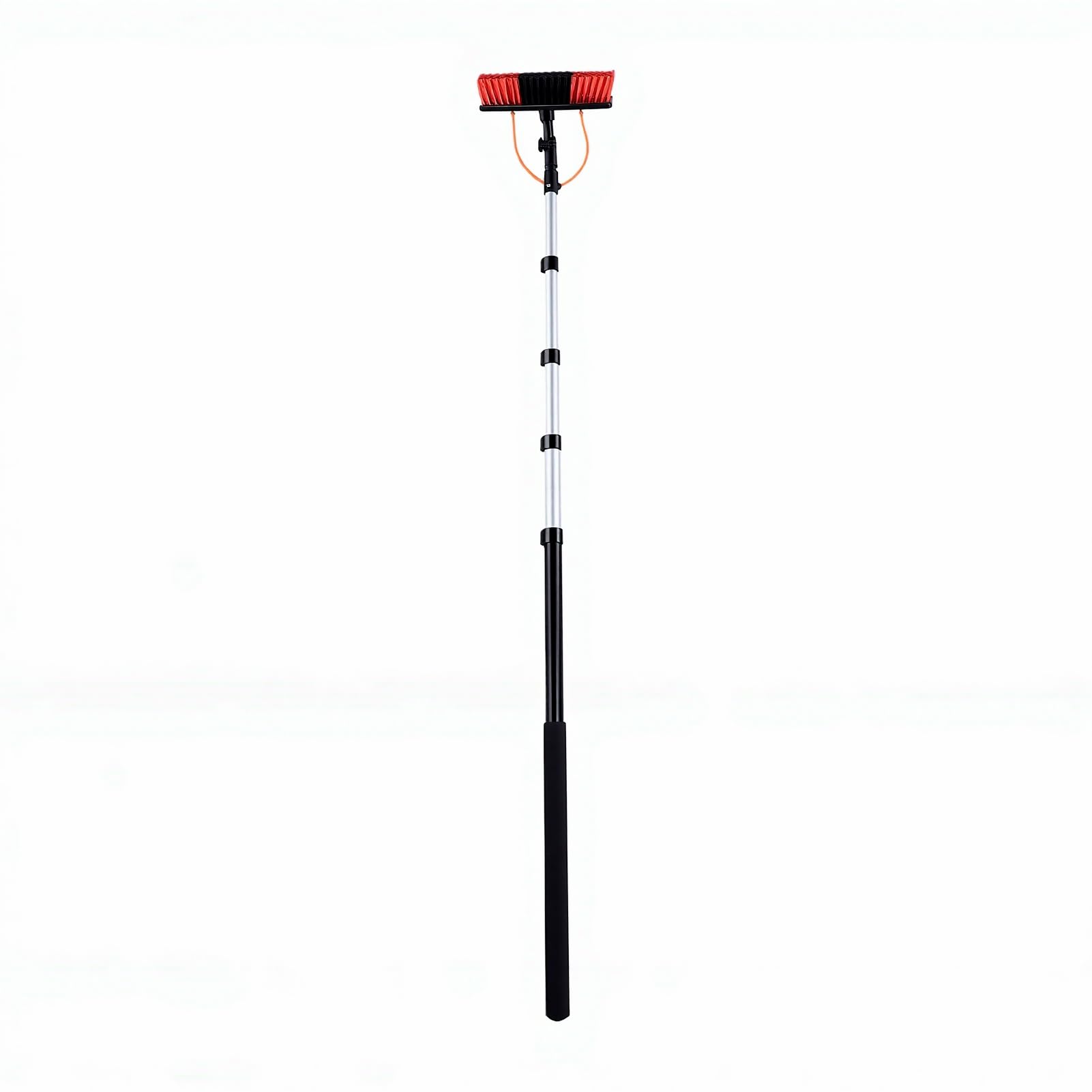 Tosuny Kit Spazzola per la Pulizia del Pannello Solare, di Aste Alimentate Ad Acqua 15 FT con 5 Sezioni, Kit di Pulizia delle Finestre Telescopiche per il Soffitto della Grondaia del Tetto