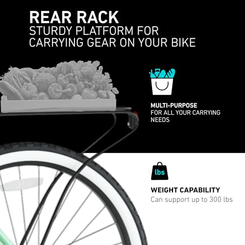 sixthreezero Around The Block Women's Cruiser Bike with Rear Rack (24-Inch, 26-Inch, and eBike)