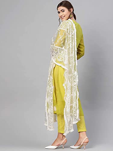 Image of ANNI DESIGNER Crepe Women Casual Style Kurti With Pant & Dupatta