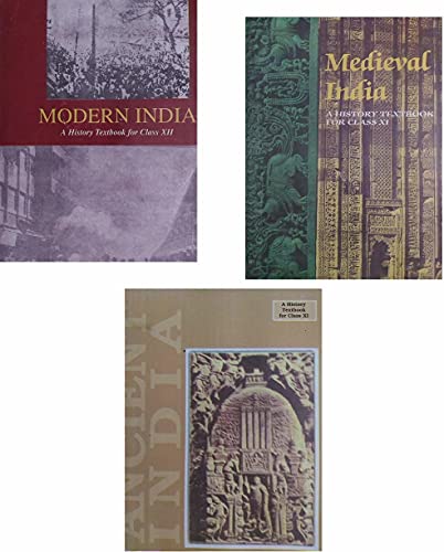 Image of 3 OLD NCERT HISTORY BOOKS (1) Ancient India- RS Sharma (Class-11) (2) Medieval India - Satish Chandra (Class-11) (3) Modern India - Bipin Chandra (Class-12)