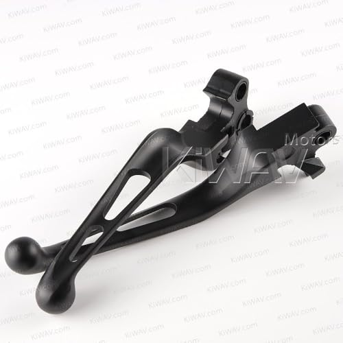 KiWAV Slotted 10201B Black Aluminum Levers Compatible for 96-07 Compatible for Harley Touring, Dyna, Sportster