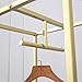 FURVOKIA Modern Clothes Retail Heavy Duty Garment Racks,Metal Clothing Store Hanger Storage Shelves,Floor-Standing Display Rack (Gold Square Tube, 71