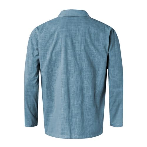 Thatrich Casual Blazer for Men Linen Big and Tall Suit Jacket Long Sleeve Button up Cardigan Relaxed Fit Sports Coats 20252