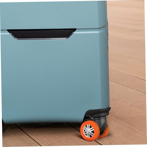 8pcs Silicone Luggage Wheel Protector Covers for Suitcases Noise-reducing Wheel Shields Large Orange for Enhanced Protection and Easy Installation4