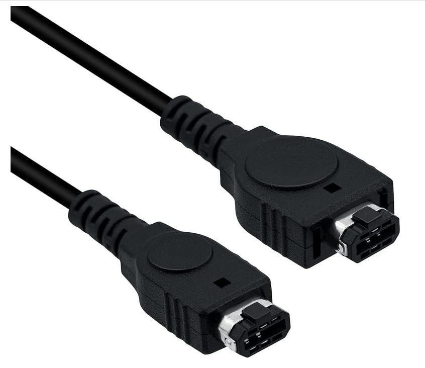 GBA Game Link Cable - 2 Player Compatible for Nintendo Gameboy Advance SP, GBA Color - 3.96Ft Black