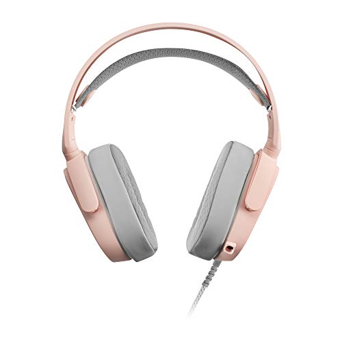 Mars Gaming MHAX Rosa, Cuffie Multipiattaforma RGB+Mic Rimovibile, 53mm HIFI