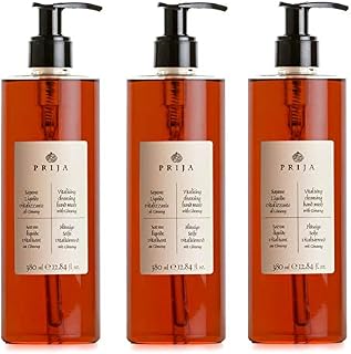 Prija Ginseng Liquid Soap Wellness Spa 3 x 380 ml Bottles 3 x Pump Dispenser Soap Soap