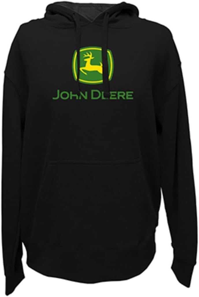 John Deere NCAA Mens Trademark Logo Core Hood Pullover Fleece