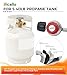 Upgraded 5FT 0-10 PSI Adjustable High Pressure Propane Regulator with Stainless Steel Braided Hose, 1/8