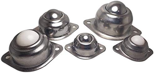Window Roller 4Pcs Cy-12A/15A/19A/25A/30A/38A Flange Mounted Ball Transfer Unit Nylon/Steel Roller Ball Transfer Bearing Transfer Bearing Unit - (ID: Cy-12A; OD: Sus304 Whole)