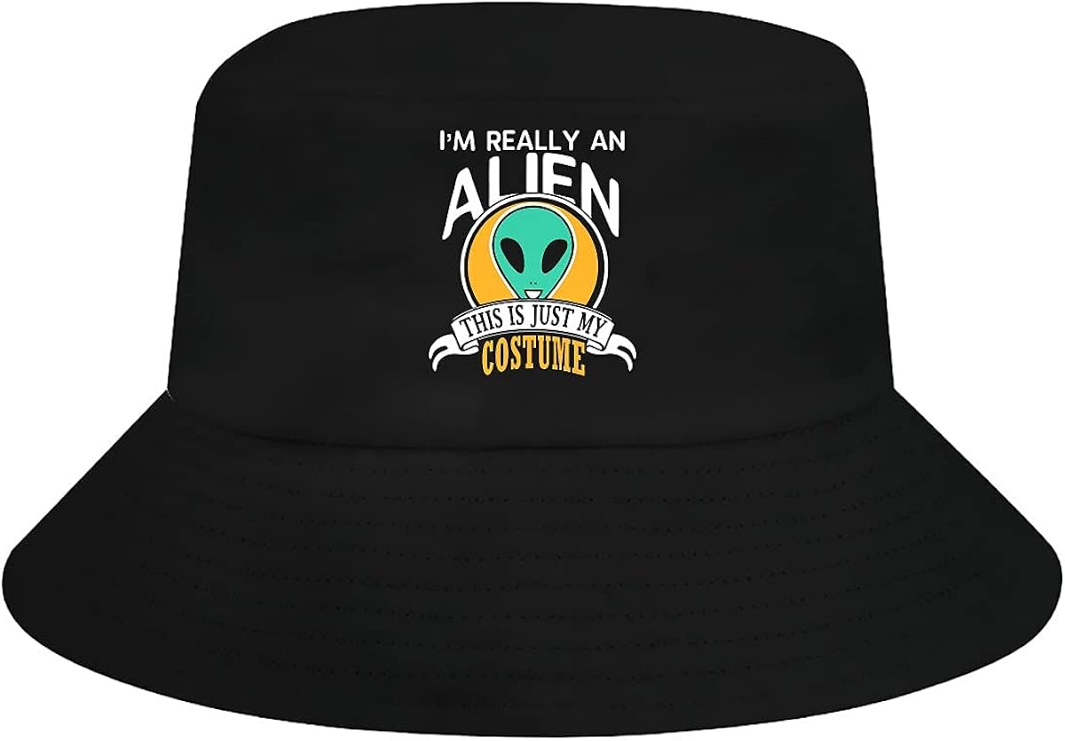 This is My Alien Costume I'm Really an Alien Bucket Sun Hat for Women