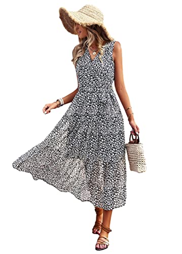 Robe vintage sans manches fleurie idéale pour vos soirées d'été en terrasse