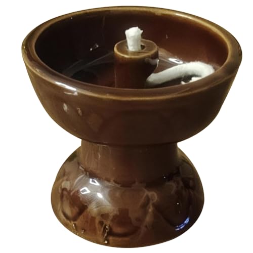 Reviews de Lámparas de aceite del mes. 45 VOSAREA - Lámpara de aceite clásico de cerámica de queroseno, lámpara de aceite decorativa, parafina antigua, portavelas para sala de estar, luz ambiental (2.67 x 2.67 x 2.36...
