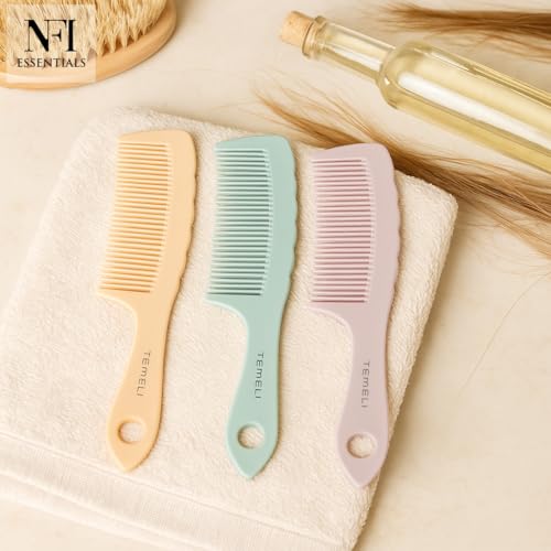 Image of NFI essentials Professional Hair Cutting and Styling Comb Kangi Salon Kit Combs Cumb Come Hair Comp - Combo Set of 6