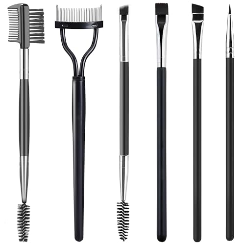 Recopilación de Pinceles y brochas Top 5. 41 Pincel para Cejas 6 Piezas, Kit de Brochas para Cejas, Separador de Pestañas Pestañas, Cejas Brochas para Ojos