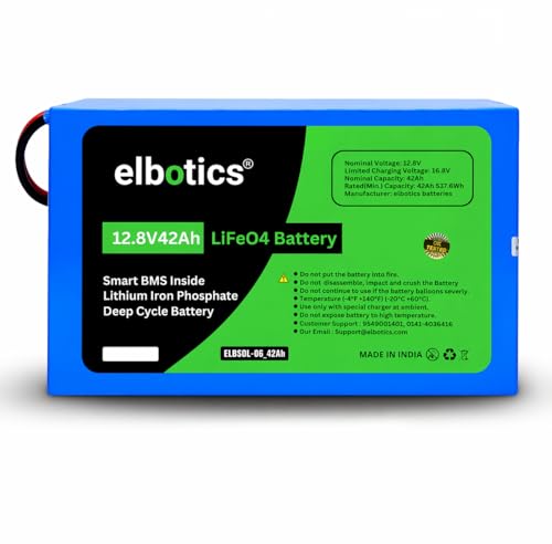 Image of 12.8V 42Ah (537.6Wh) LiFePO4 Lithium Iron Phosphate Battery Solar Inverter Battery Smart BMS Protection 2000+ Cycles Lightweight & Maintenance-Free 3 Year Warranty