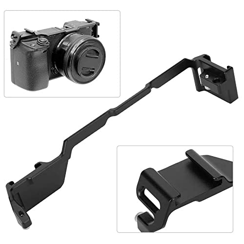 KBREE Accesorios para cámara de aleación de aluminio placa de expansión externa placa de liberación rápida doble extremo soporte de zapata fría para cámara Sony A6300/A6400