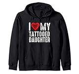 Photo Gallery i love my tattooed daughter felpa con cappuccio Photo Gallery i love my tattooed daughter felpa con cappuccio