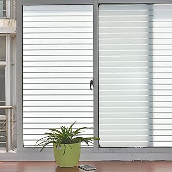 Temiz Pazar Dekoratif Gri  izgili kendinden yap kanl  cam filmi 100 cm x 300 cm