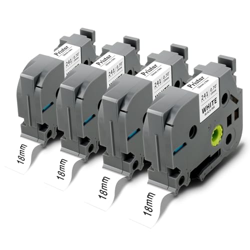 Ruban TZe-241 cassette TZ 18mm compatible Brother P Touch 0.7mm