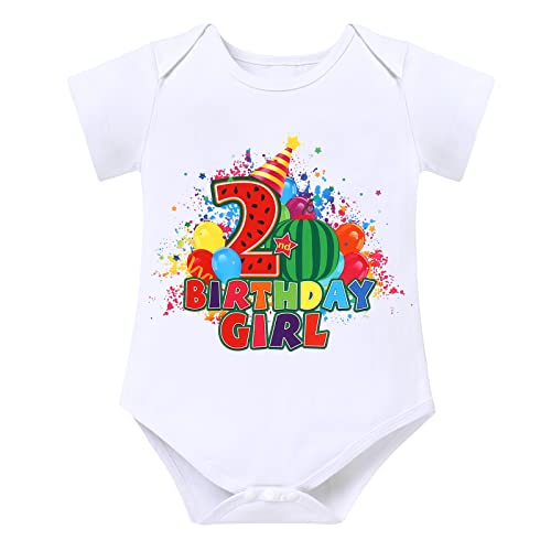 Baby Girls Watermelon 1st Birthday Outfit Cake Smash Romper Rainbow Tutu Skirt Headband Summer Clothes for Photo Shoot2